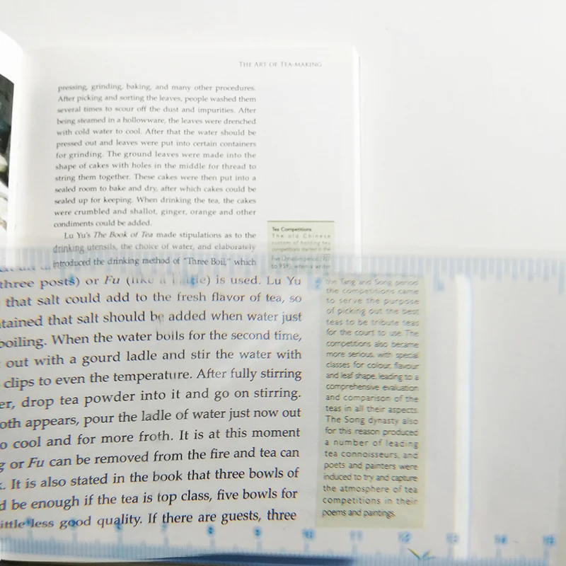 5Pcs 3X Lens Fresnel Magnifier Bookmarks& Ruler Reading Tools Ultra-thin Portable Fresnel Magnifier 188X65MM/7.4''x2.6''