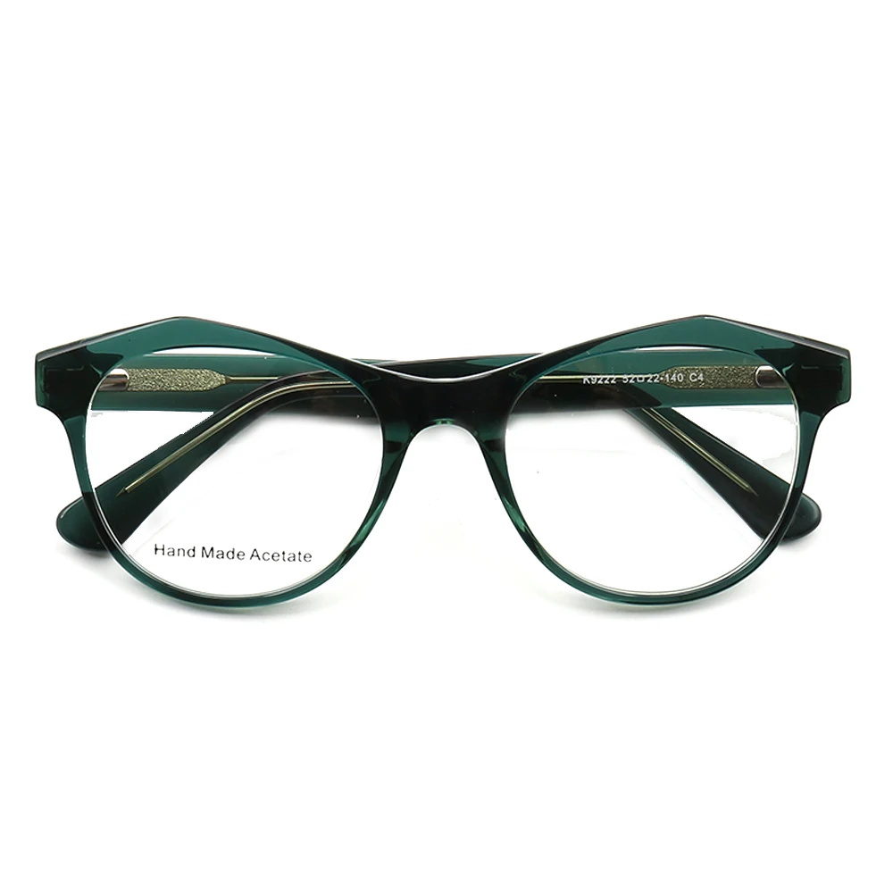 Women Round Optical eyeglass Frames men Fashion Special acetate Eyeglasses Frames vintage retro glasses frames light brown green