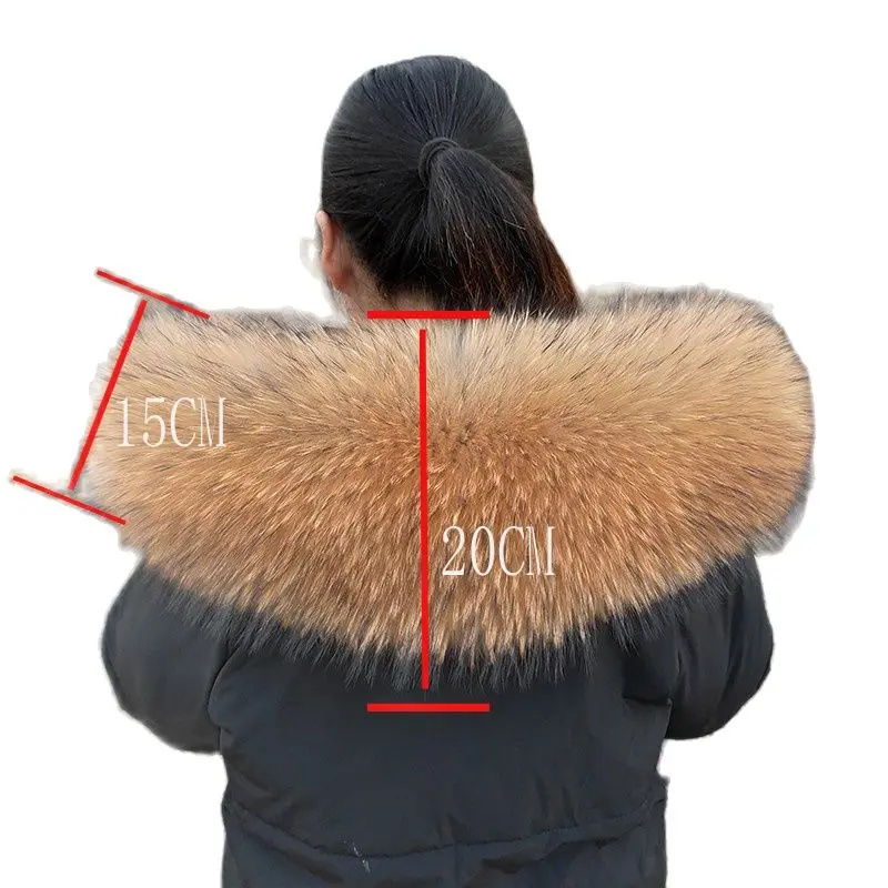 real fur animal fur collar hat strip raccoon fur real fur collar children's clothing down jacket coat fur collar sold separ