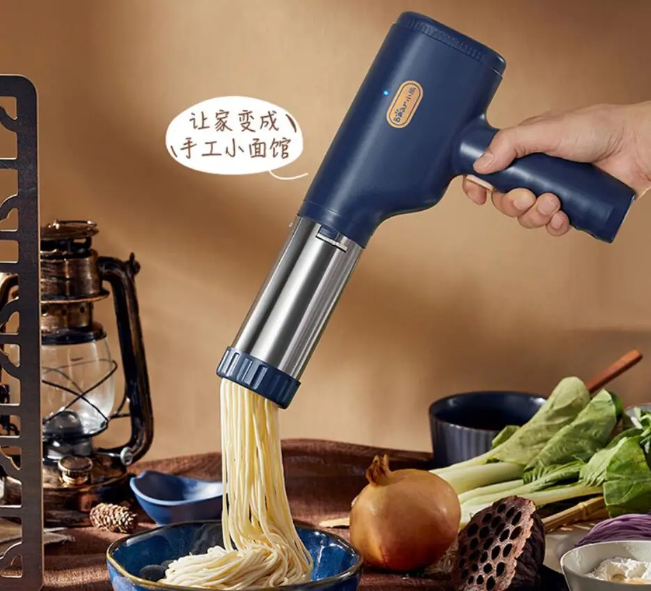 Bear household Noodles Maker Home Noodle Press Handheld Noodle Gun Electric Auto MINI Stainless Steel Noodle Press YMJ-A01V1 diy