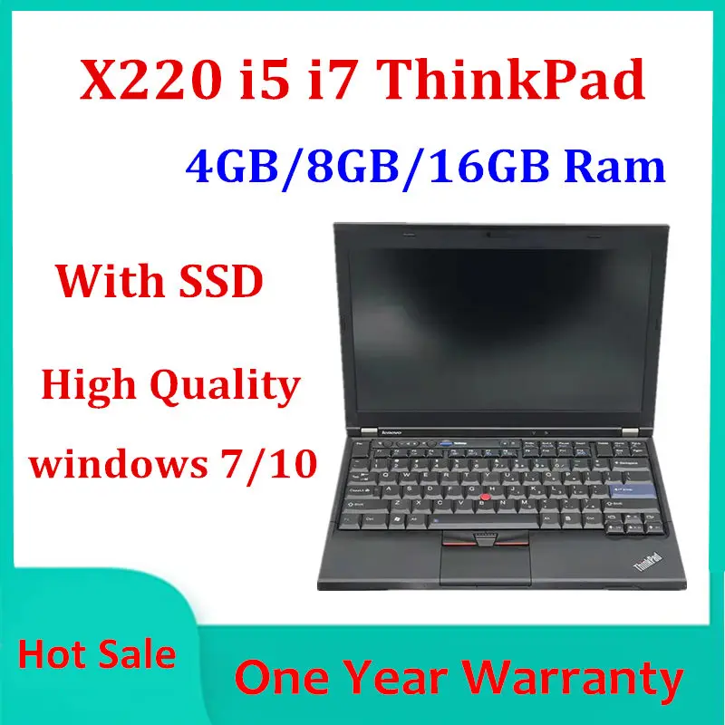 2021 Hot ! For Lenovo ThinkPad X220 i5 2410M i7 2620M 4gb/8gb/16gb Ram SSD 12.5