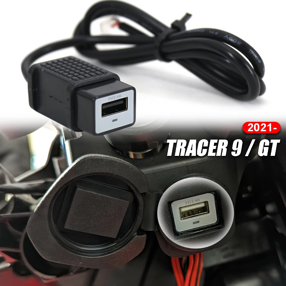 For Yamaha Tracer 900 Tracer 9 GT 2021 2022 TRACER 9/GT USB Socket Motorcycle Charger Waterproof Support Cellphone