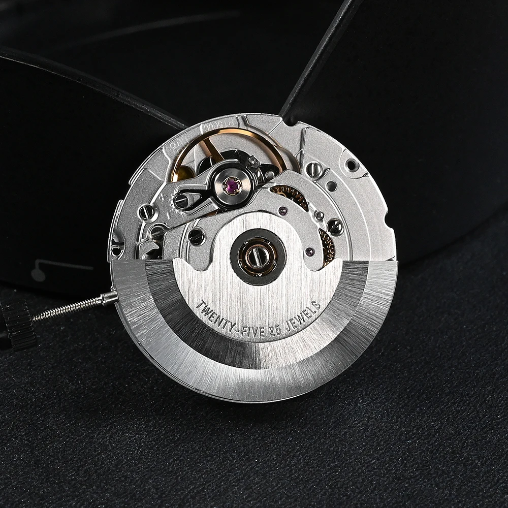 PT5000 25.6mm Automatic Mechanical Watch Movement 6H Date Display And Adjustmen Self Winding 28800 VPH High Accuracy Clone