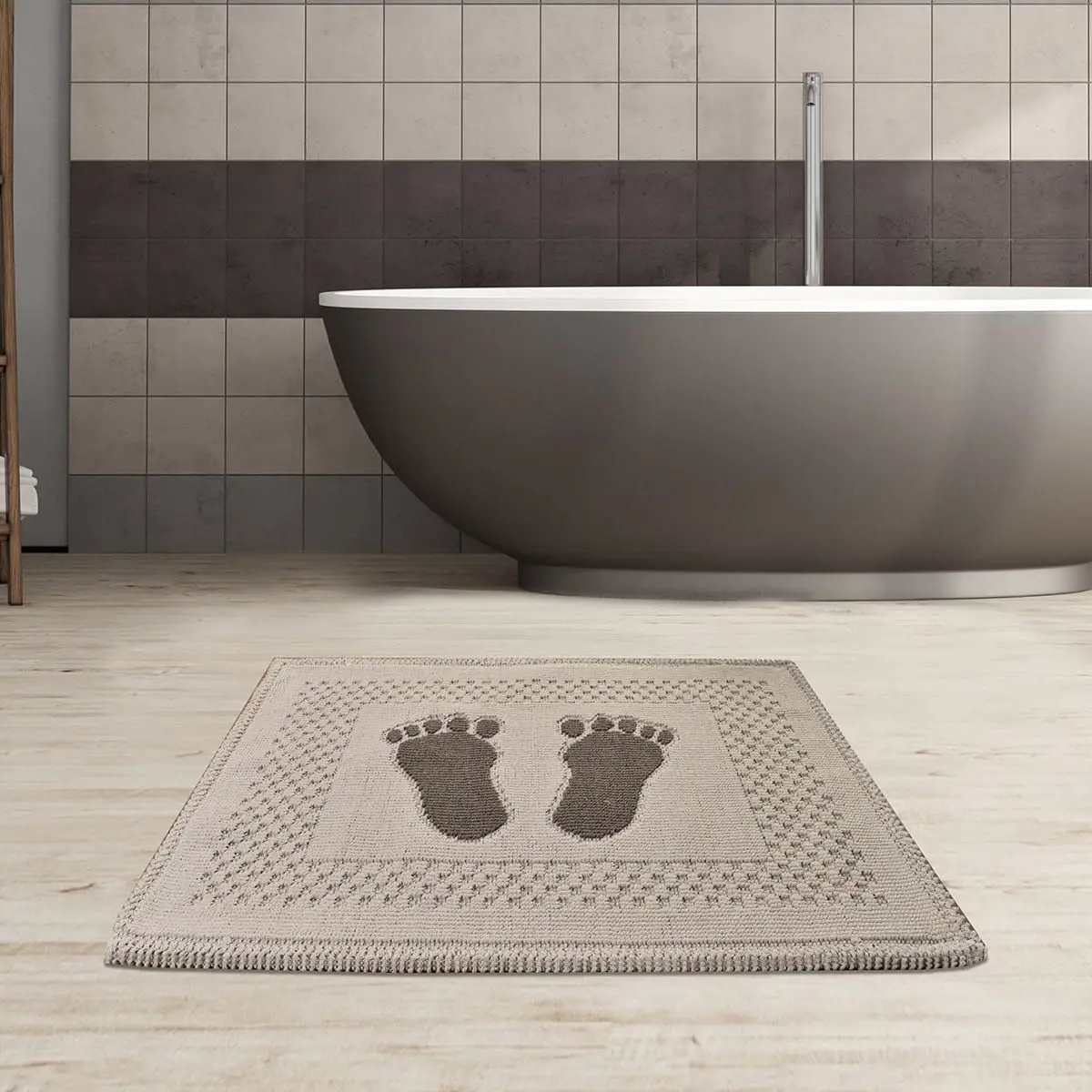 Bathroom Mats Rugs Luxury Non Slip Base Bath Toilet Mat Washable Set 40x60CM