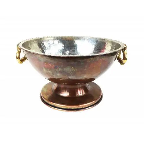 Traditional Handmade Şerbet Bowls Anatole Copper Punch Antique 27cm Turkish Made