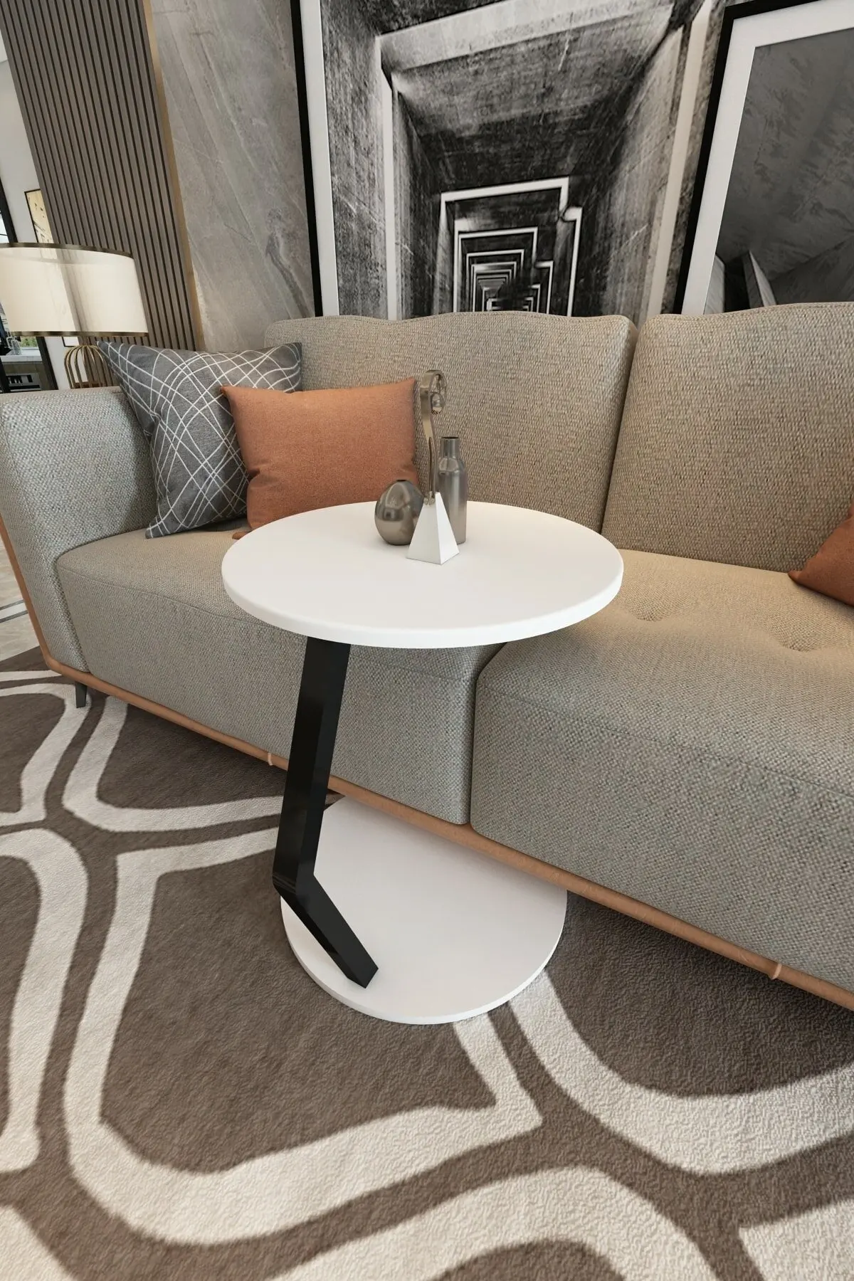 Modern Living Room Lord C Shape Coffee Table Scandinavian Sofa Table Table Side Table Nest Table Service Table Small Bedsid