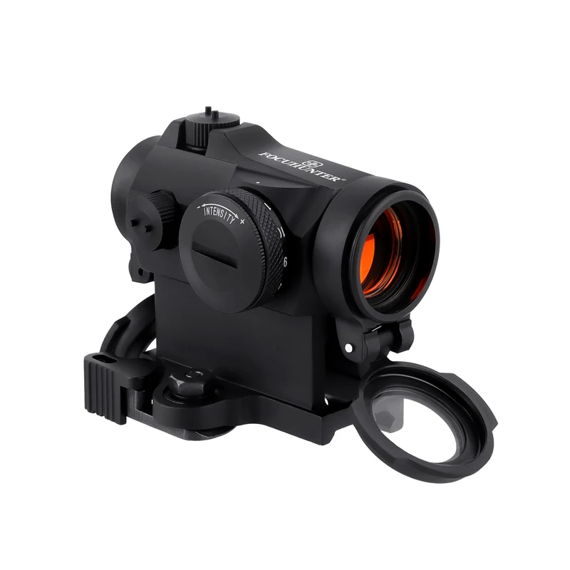 FOCUHUNTER Hunting 1X24 Red Dot Sight Lock Quick Release Red Dot Scope with Flip-up Lens Protector 11 Levels Brightness