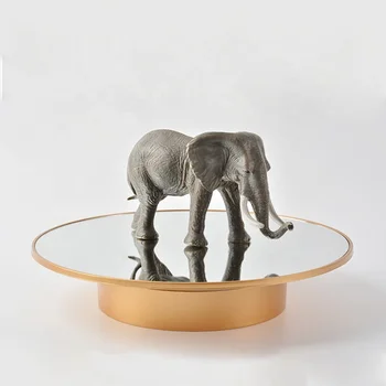 25cm 360 degree gold mirror panoramic screen suede electronic rotating turntable live shooting electric rotating stand