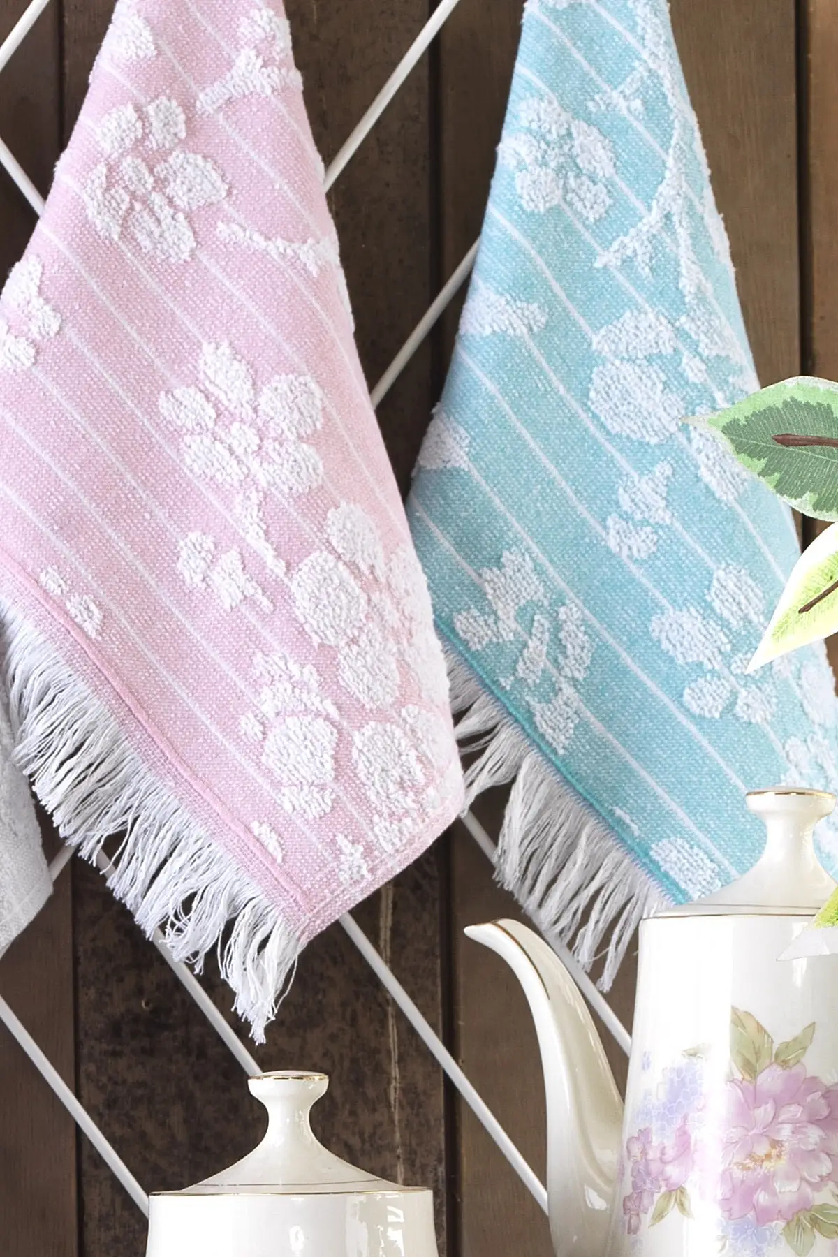 Emboss Cotton 12 Li Hand Towel Set 30x50 cm