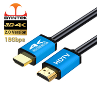 BYINTEK 1.5m 5m 5FT 15FT 2.0 3D 4K HD Cable for 1080P Projector TV Quality Gold Plated Interface 19+1 Copper Cores