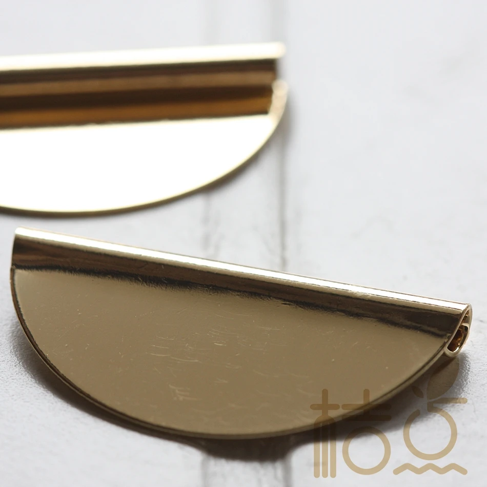 DIY Supply-Solid Brass Finding Half Circle Spacer - 35x17mm (3759C-V-111)