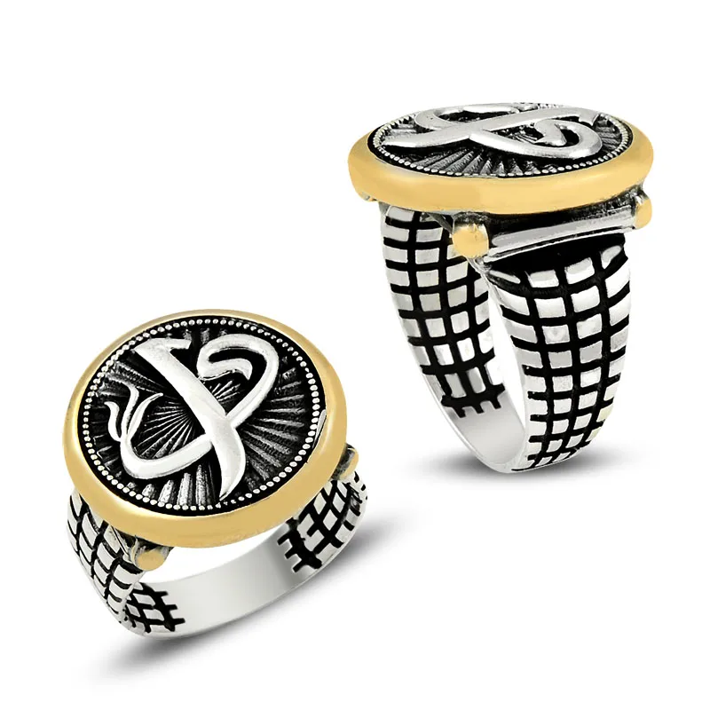 925 Silver Elegant Religion Motif Added Rings for Men