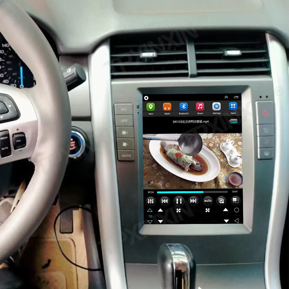 For Ford EDGE 2012 - 2014 Android 14 Car Radio Tape Recorder Navigation Tesla Style Screen Stereo Auto Multimedia DVD Player