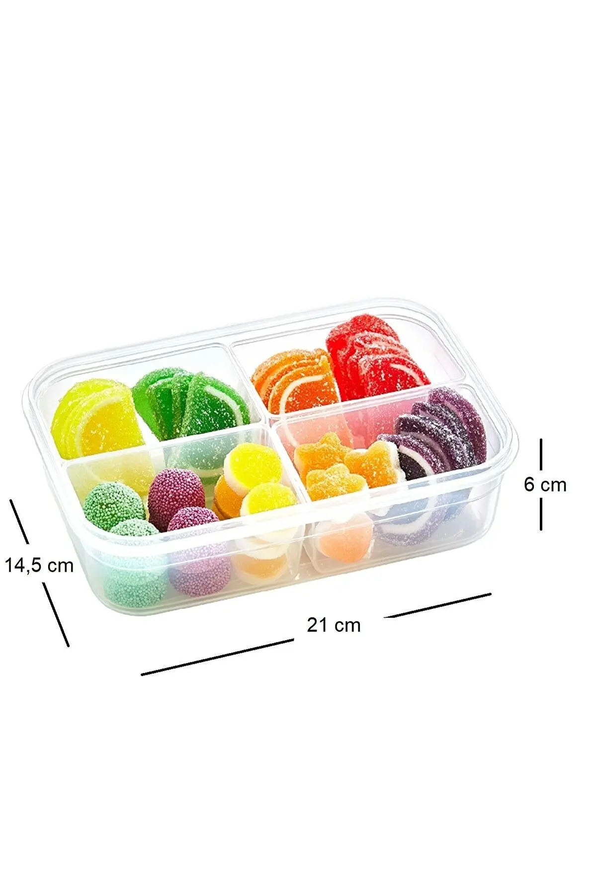 4 Compartment Storage Container Leakproof Gasket Rectangular Smell Proof Kitchen Decoration Food Transport Box