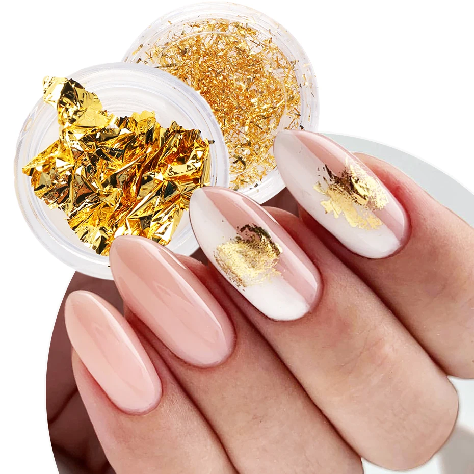 1 caixa de ouro prata glitter flocos alumínio irregular lantejoulas paillettes primavera shinny diy decoração da arte do prego acessórios gl1858