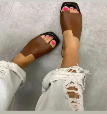 2023 Summer Women Comfy Plain Shoes Flat  Slippers Ladies Casual Toe Foot Correction Sandals ew Fashion Luxury Spring Summer