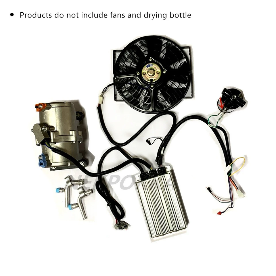 電動コンプレッサー・24V 車用電気コンプレッサーセット,ACエアコン,車,トラック,バス,ボート