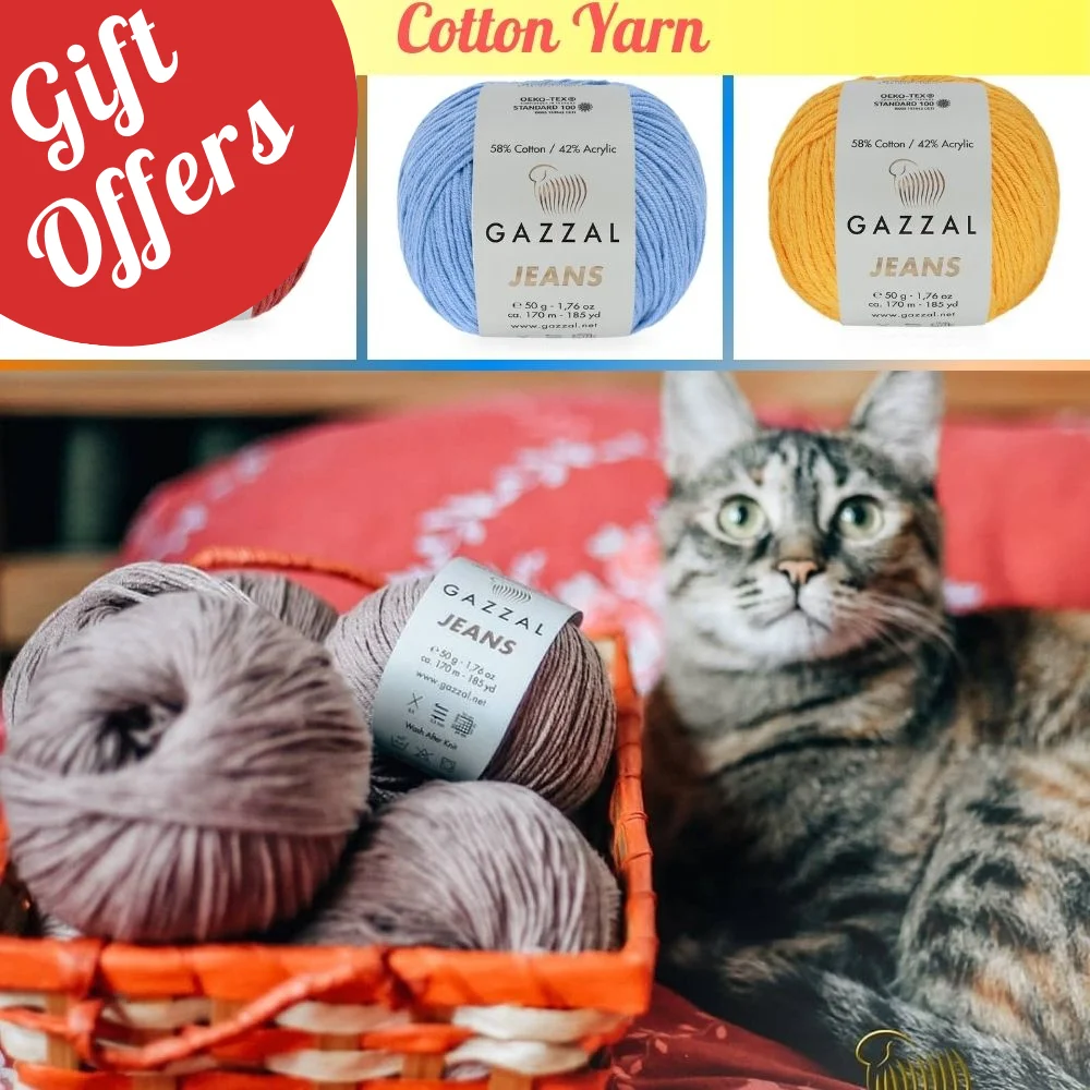 

Gazzal Jeans 8 Ball Hand Knitting Yarn, 50 grams 170 meters, Acrylic, Crochet, Clothes, Sport, Cardigan, Thick, Blouse, Quality, Amigurumi, Hobby, Palmie, Turkey - DIY