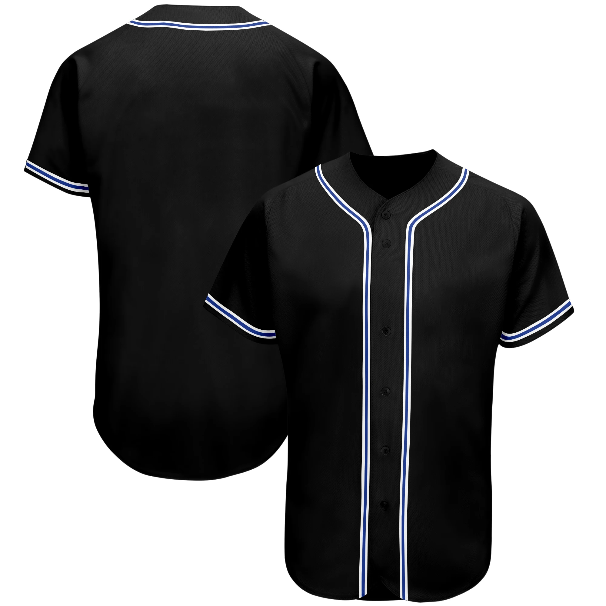 Baseball Jersey Blank V-neck Full Button Shirts Men/Boy Breathable Softball Uniform Any Color Birthday Gift Hip Hop Street Style