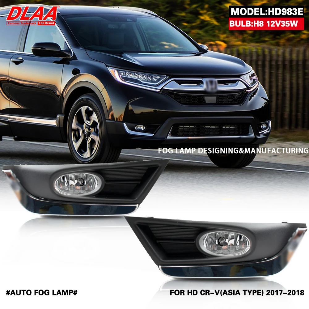 

DLAA For CRV 2017 2018 2019 Front Fog Lights Car Styling Spot Light Fog Lamps With Switch - 1 Pair