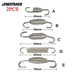 2 pçs universal ganchos de escape da motocicleta primavera silp em aço inoxidável para a motocicleta fixa autobike silenciador de escape tubo ligação