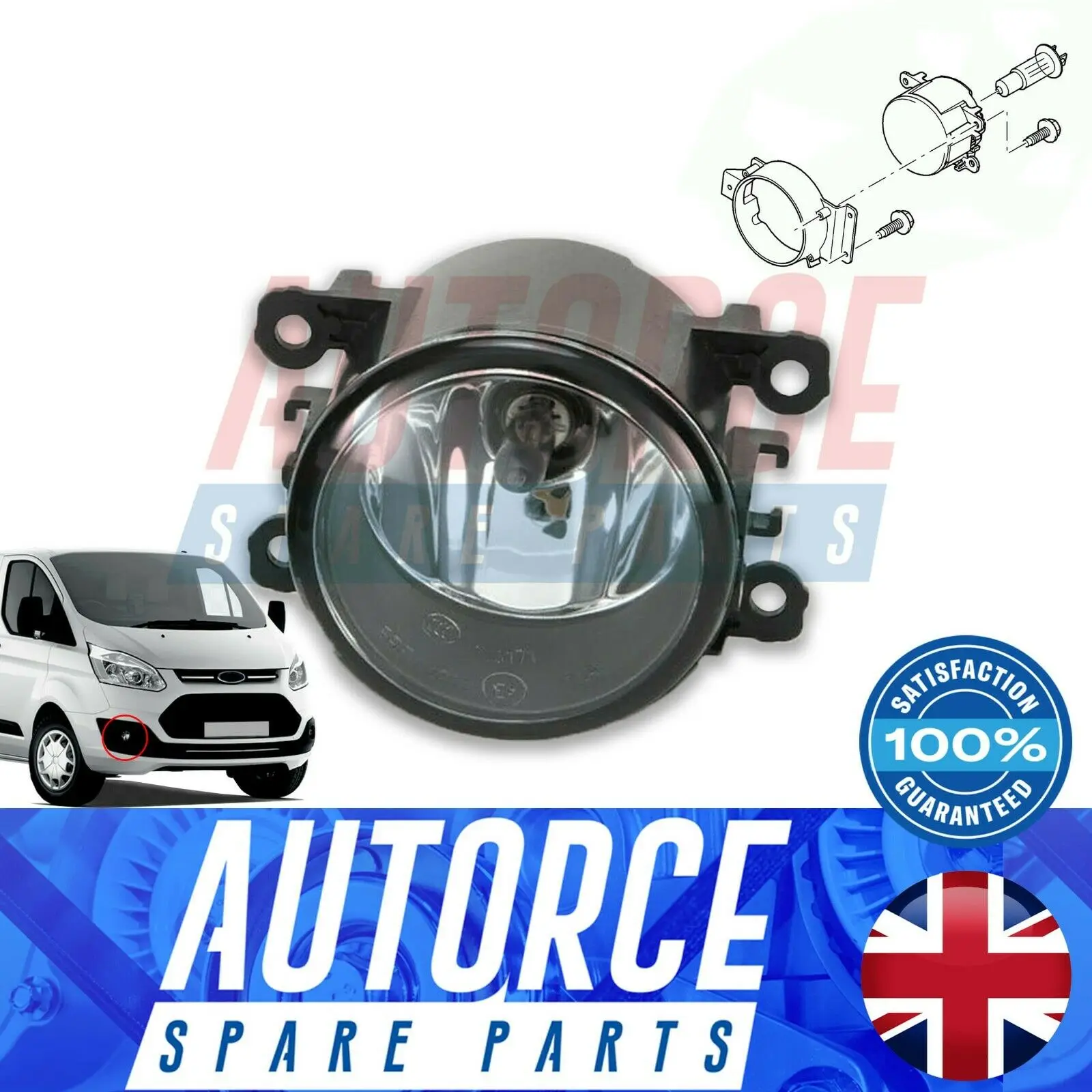 AUTORCE FRONT BUMPER FOG LIGHT LAMP INTENDED FOR TRAFIC MK2 MASTER KANGOO TO MK2 LAGUNA MEGANE SCENIC 1209177, 2N1115201AB