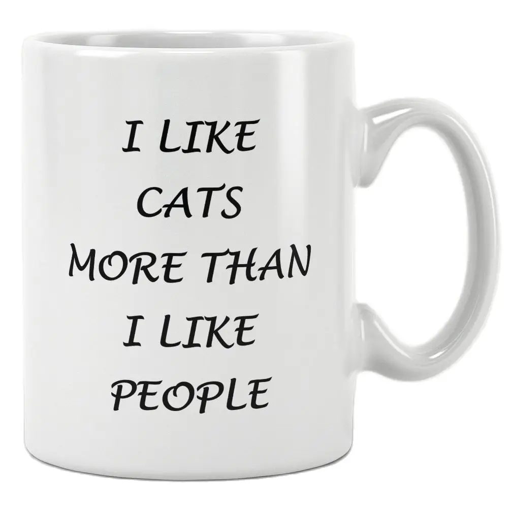 I Like Cats More Than Peoples Cat Mug Personalised Gifts Coffee Cup