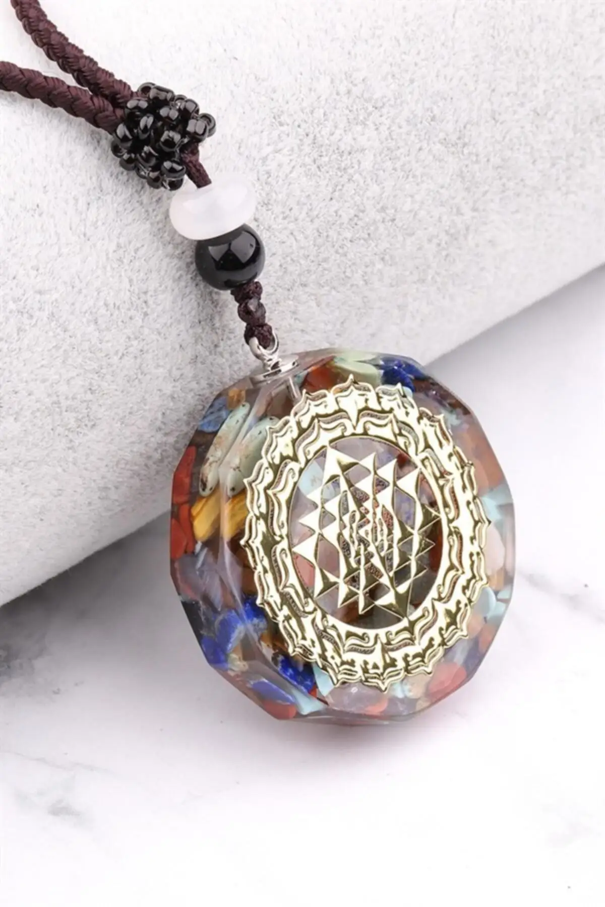 Orgonit Chakra Sri Yantra Pendant