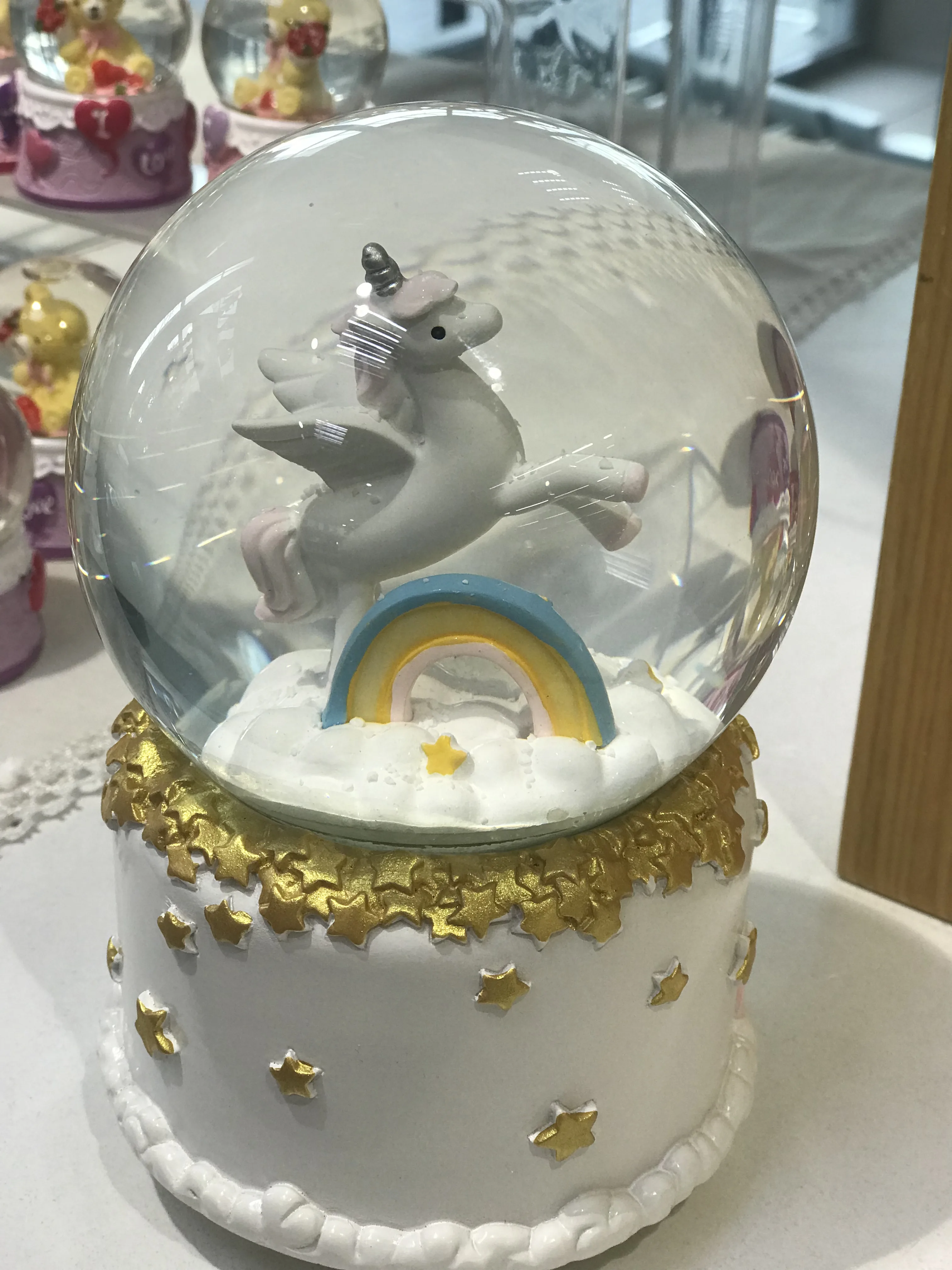 New 2022 Special Design Glass Ball Sound Stylish Gift Horse Snow GlobeUnicorn