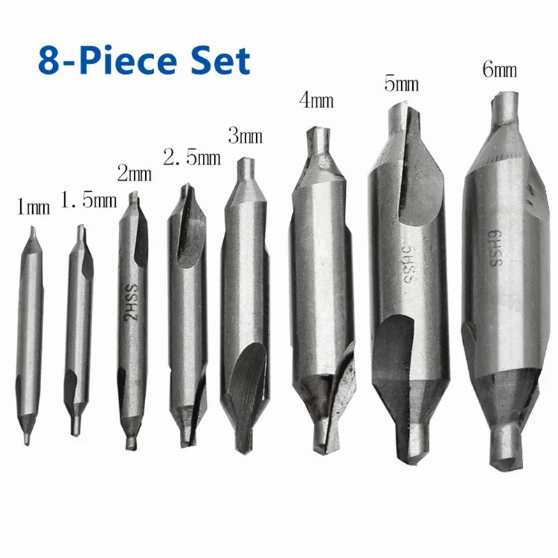 Imagem -02 - Sanai Peças 10 Peças Conjunto Hss Centro Combinado Broca Bit 60 Graus Contra-pias Ângulo 1.0 1.5 2.0 2.5 3.0 3.15 3.5 4.0 5.0 6.0 Metal