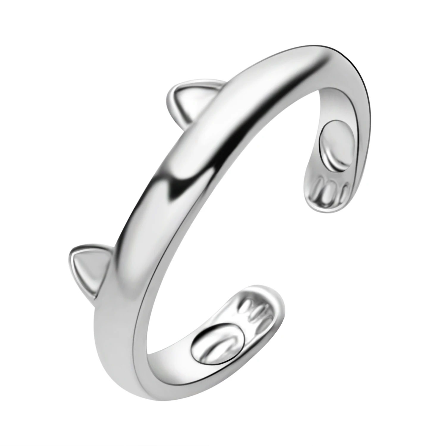 Vintage Nette Klettern Baum Katze Anhänger RingeFür Frauen Männer Persönlichkeit Silber Überzogene Dornen Tier Ring Unisex Finger Schmuck – Detail 7
