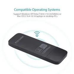 PIXLINK LV-UAC04 1200Mbps USB WiFi Adapter Dongle Wireless-AC Network Card 5GHz & 2.4GHz Dual Band USB3.0 Adapter for PC Windows