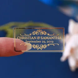 Gold foil stickers letters for Personalised ,Wedding Stickers, Personalized Logo, Labels, Baptism, Birthday, Clear