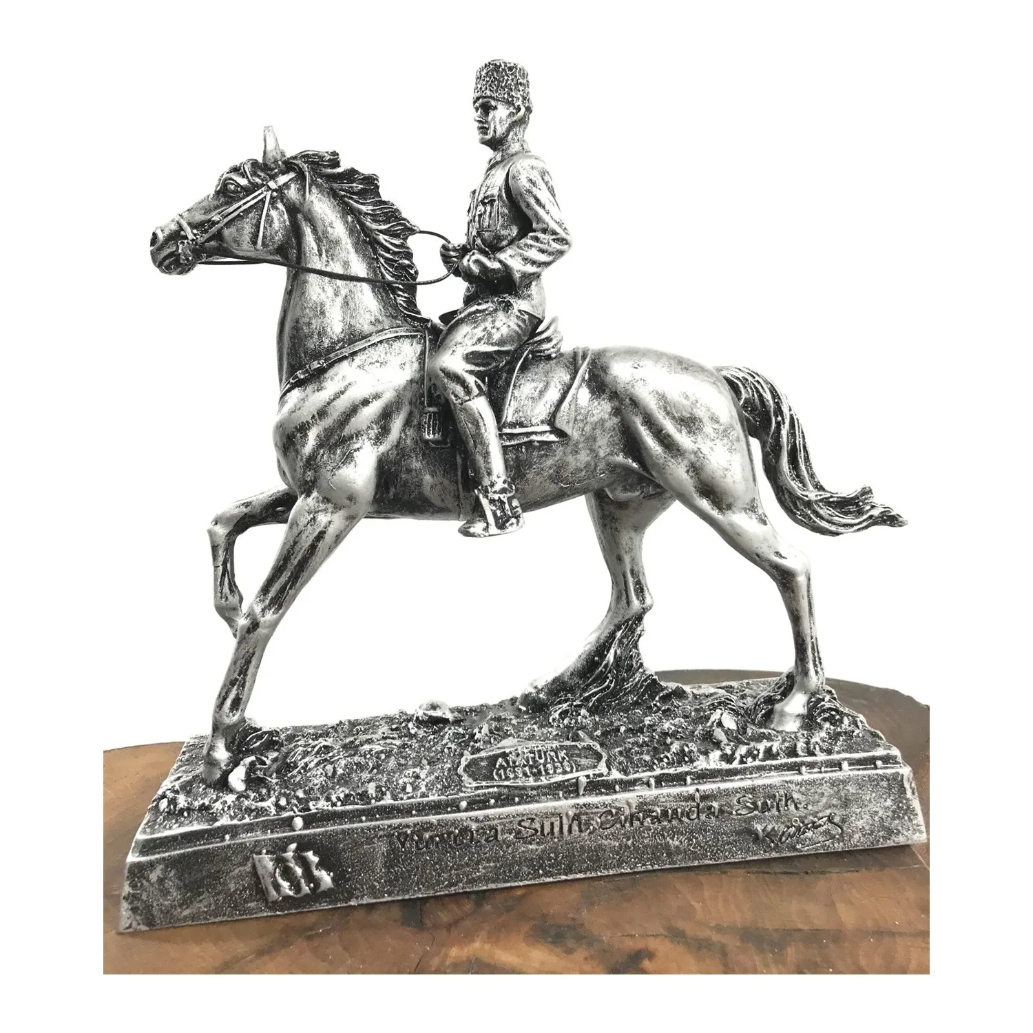 M.Kemal Atatürk Standbeeld, Atatürk Trinket,Atatürk Op Paard Figuur, Vrede Thuis, vrede In De Wereld Trinket Woondecoratie Souvenir