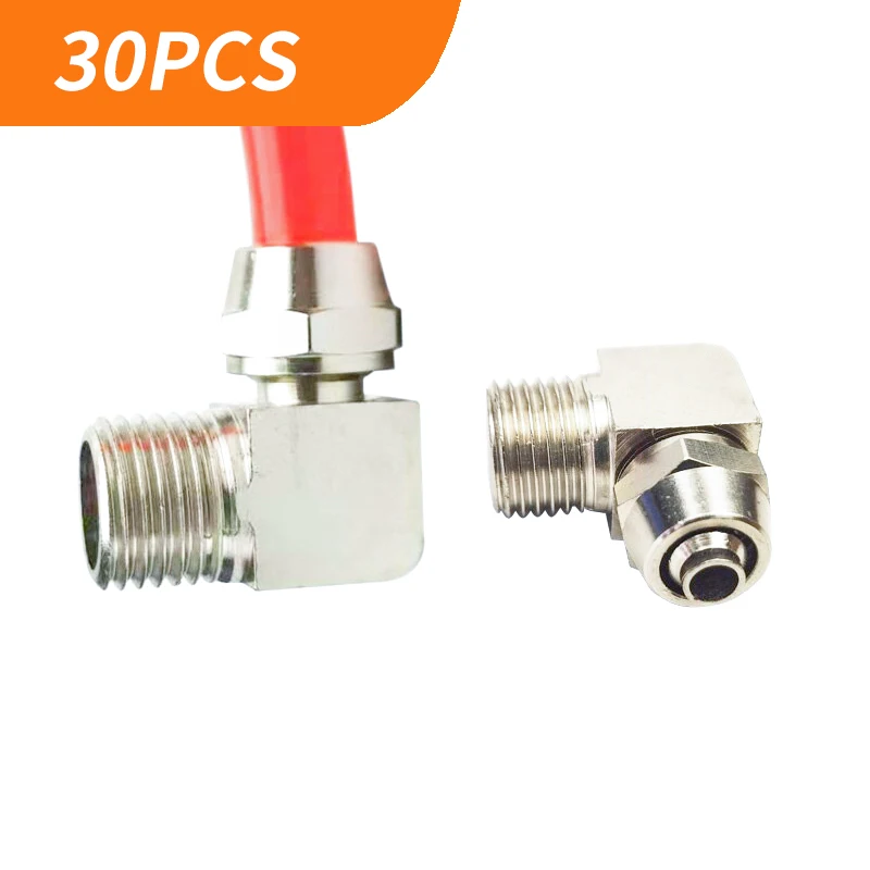 

30pcs KL-PL6 KL-PL8 KL-PL10 KL-PL12 Fast Screwing Quick Connector Elbow Pneumatic Fitting