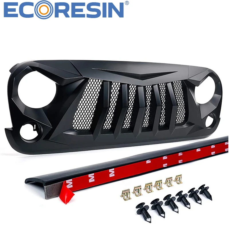 For Wrangler Jeep 2007-2017 JK  4*4 Jeep Auto Parts Front  Bumper Grilles Grill Accessories  Sahare Rubicon Insert Mask