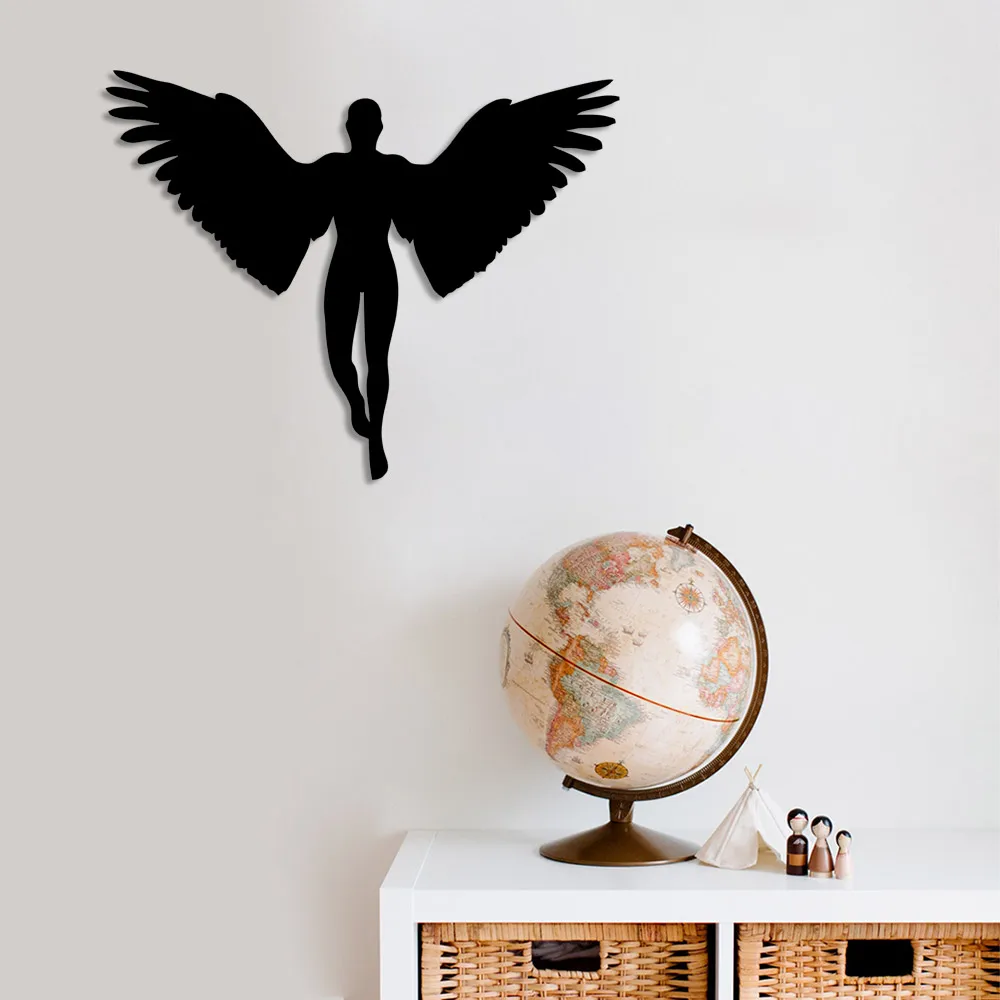 Angel Girl With Wings Open Wall Room Home Accessory Wooden Table 50x39cm