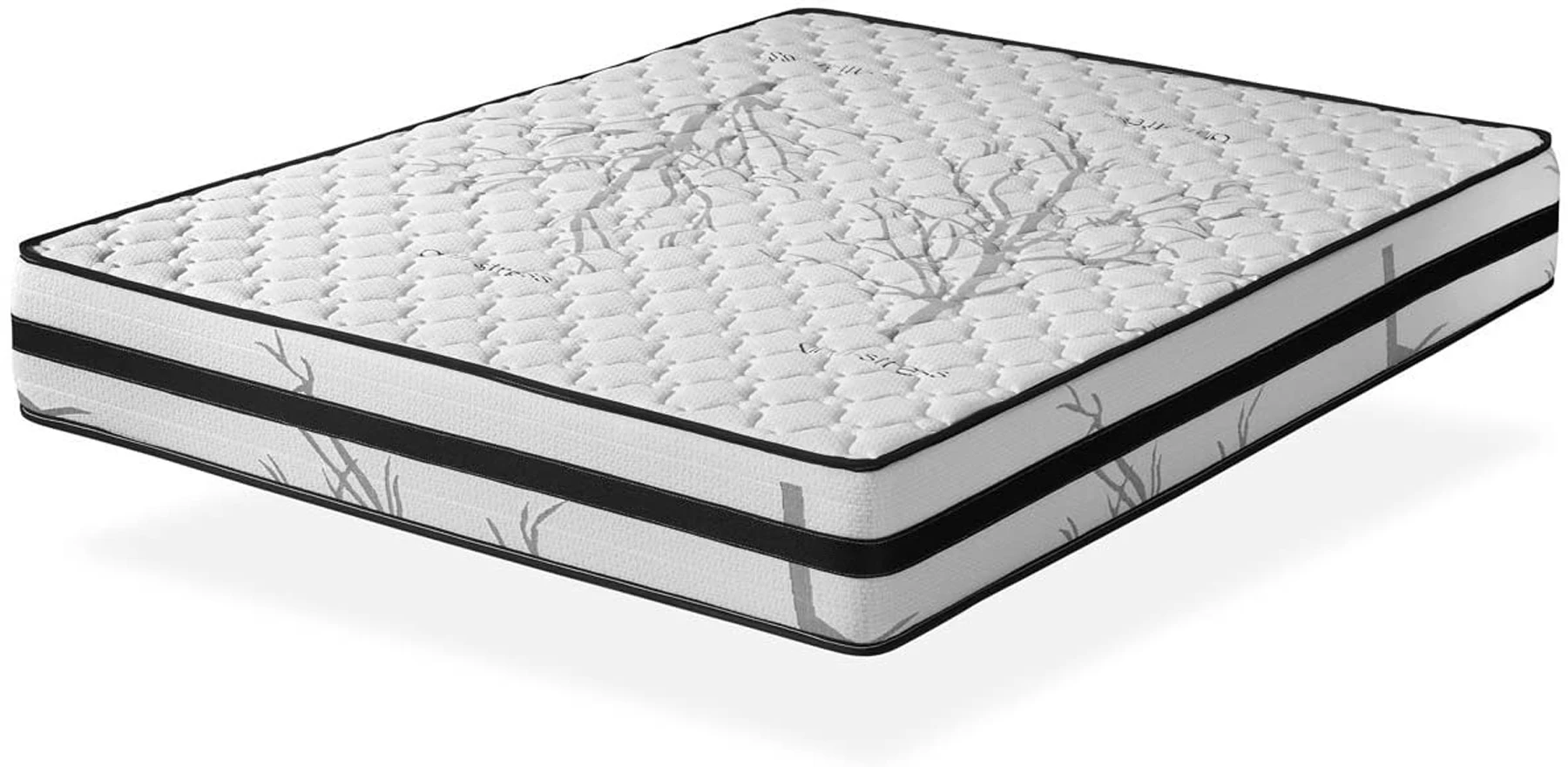 SIMPUR LOW COST, COLCHÓN Anti Stress Therapy Carbon, Todas las Medidas, Altura 19 cm, Fibras Naturales, Tejido 3D con Sistema Airfresh, Espuma