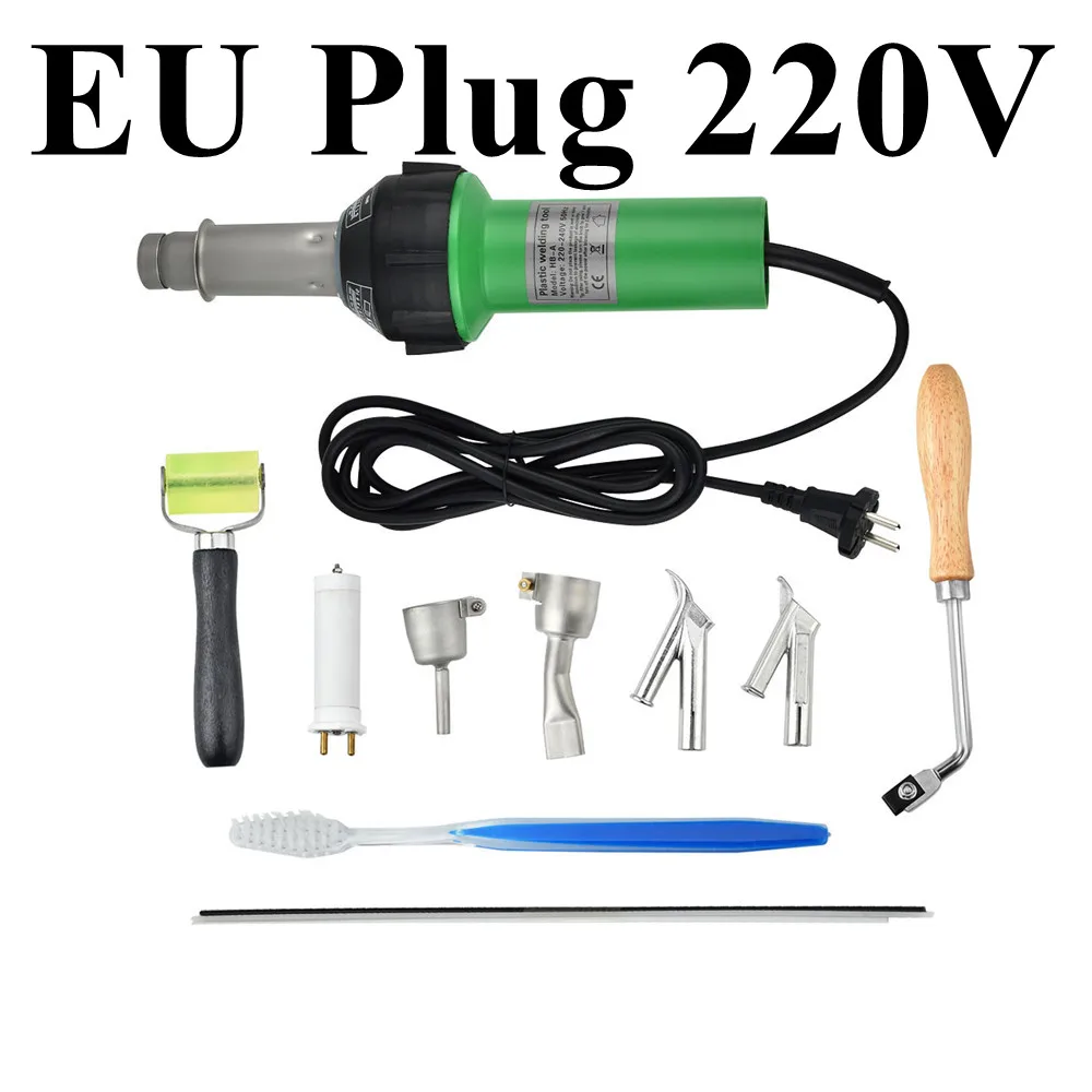 220 V/110 V 19 stks 1600 W Plastic Lassen Pistool Hot Air Torch Warmte Pistool Lasser Voor PVC Vinyl Vloer PP PE Watertank Geomembraan