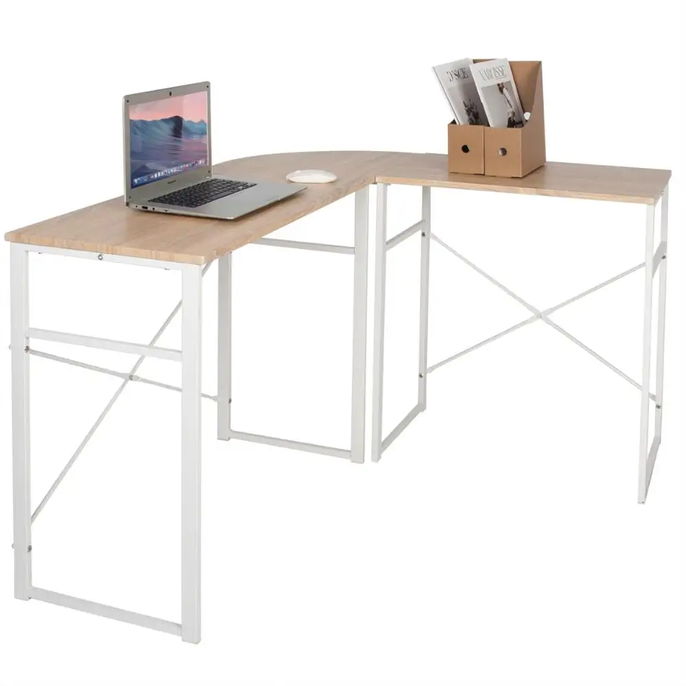 1PC Functional L-shaped Desk Corner Large PC Laptop Gaming  Study Table Workstation for Office  Home Furniture