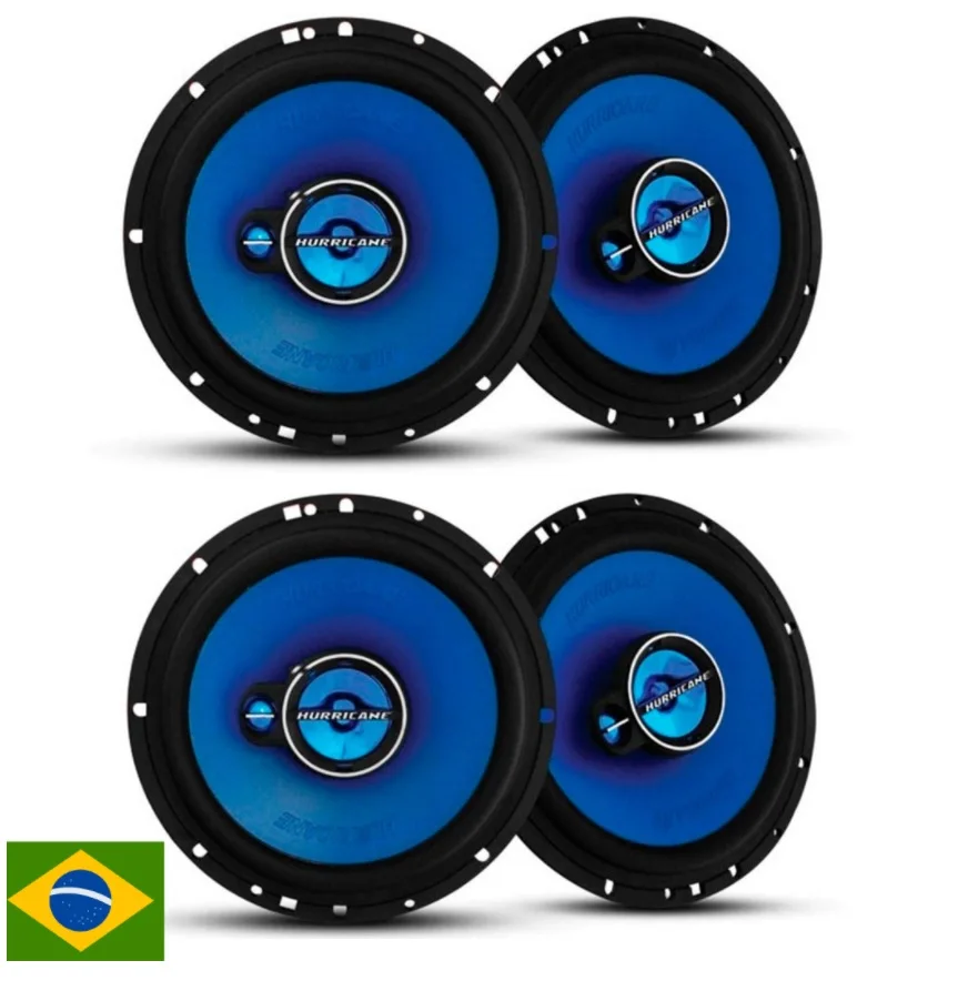 4 Speaker Kit 6 Inch 200W Triak Door-Ford-Fiat - Volks - Chevrolet - VW - Hyundai - Peugeot