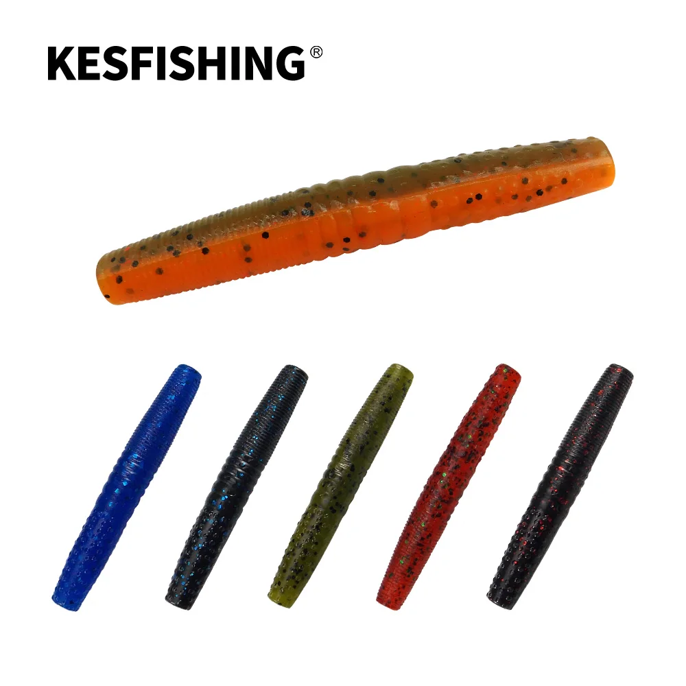 KESFISHING Fishing Artificial Soft Plastic Bait Finesse Worm 65mm 4g Bass Fishing Ned Jigging the Best Lure