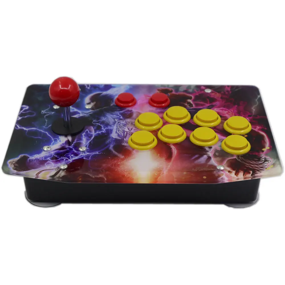 RAC-J500S 10 Buttons Arcade Joystick USB Wired Acrylic Artwork Panel For PC