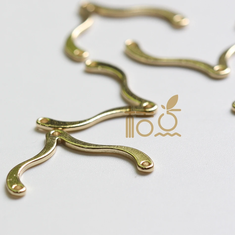 DIY Supply-Solid Laser Cut Brass Finding with Multiple Holes - Connector - 24x17mm (4367C)