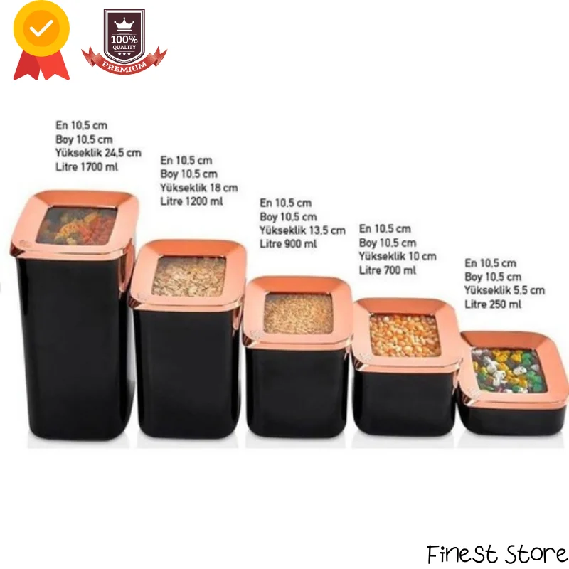 5 Pcs|Set Kitchen Organizer And Storage Container Food Storage High Quality Cake Box Jars Cookie Jar Kitchen Utensils Home