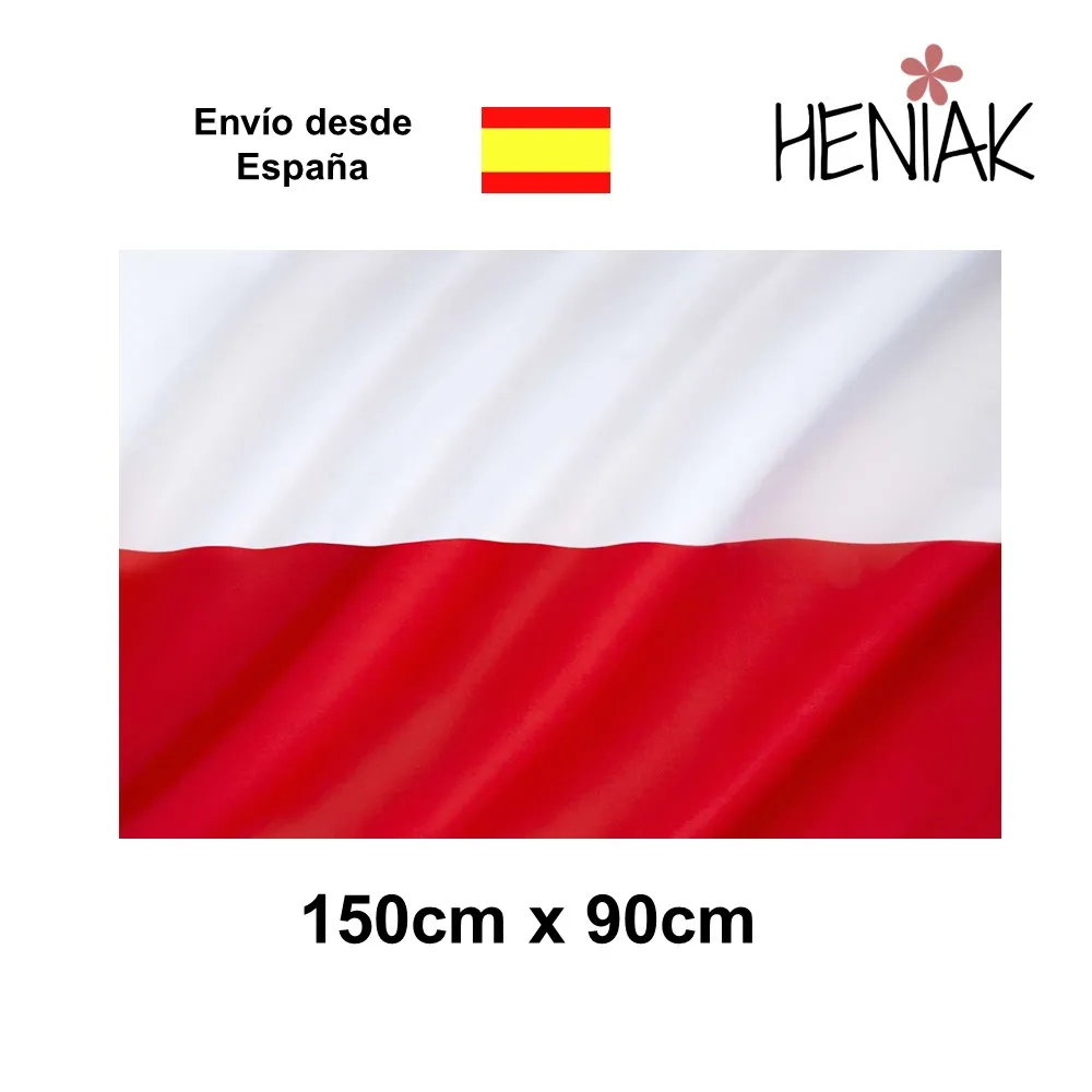 Poland National flag 150 cm x 90 cm polyester fabric red and white decoration Polish country official banner