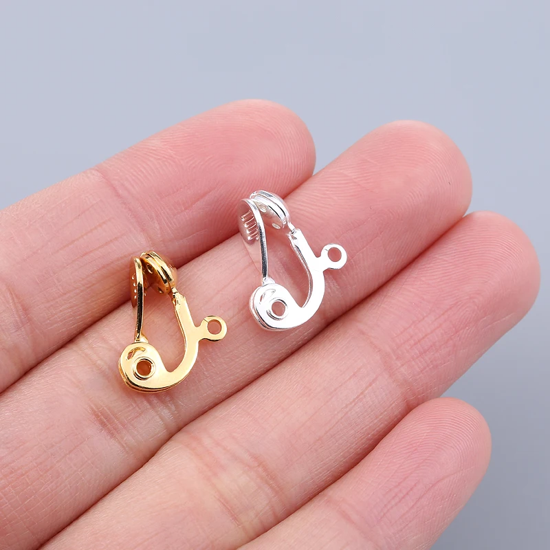 Boucles d'oreilles à clipser UNNA16-pour femmes, accessoires de bijoux de bricolage, matériaux en cuivre, 2/10 pièces