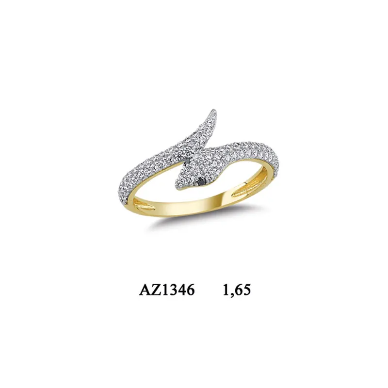 14K Solid Gold Snake Design Ladies Ring