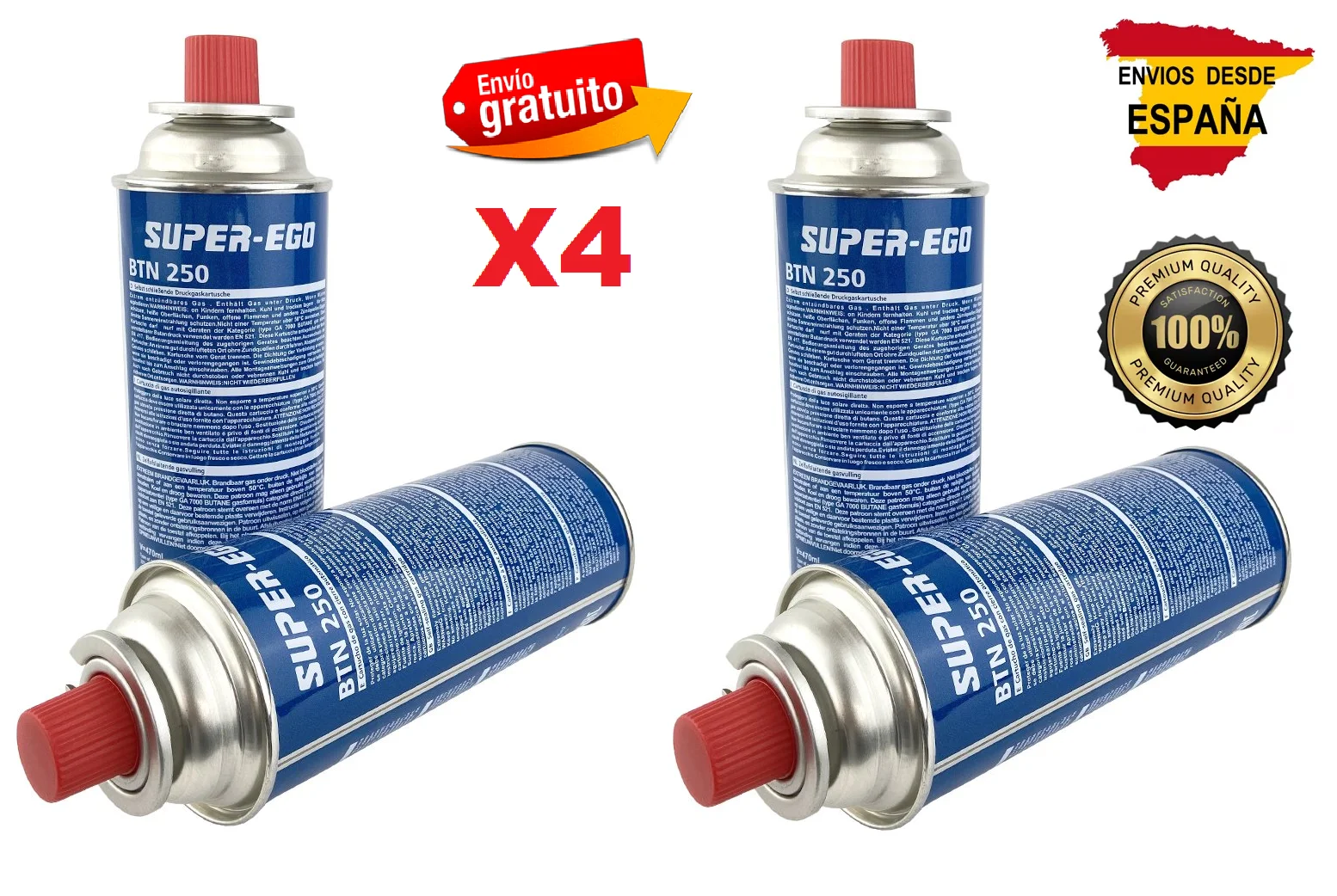 حزمة من 4 خراطيش غاز فائقة الأنا للتخييم والموقد والشعلة وما إلى ذلك، الشحن خلال 24 ساعة #1