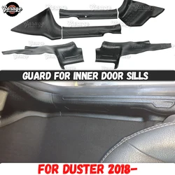 Max guards of inner door sills for Dacia Duster 2018- / Renault Duster 2021- ABS plastic accessories protect of carpet molding